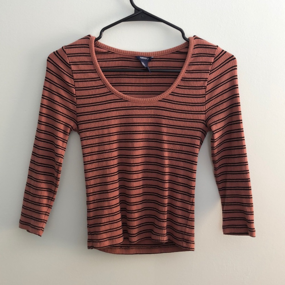 3/4 Length striped top